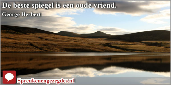 De beste spiegel is een oude vriend. George Herbert